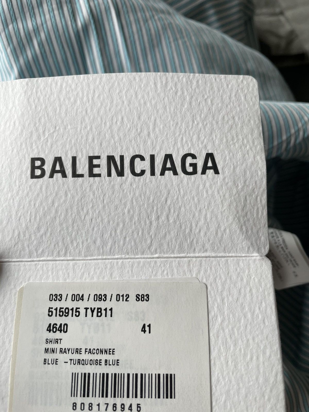 Balenciaga Rare Runway Limited Edition Brand New Balenciaga Logo Shirt Size US XL / EU 56 / 4 - 7 Thumbnail