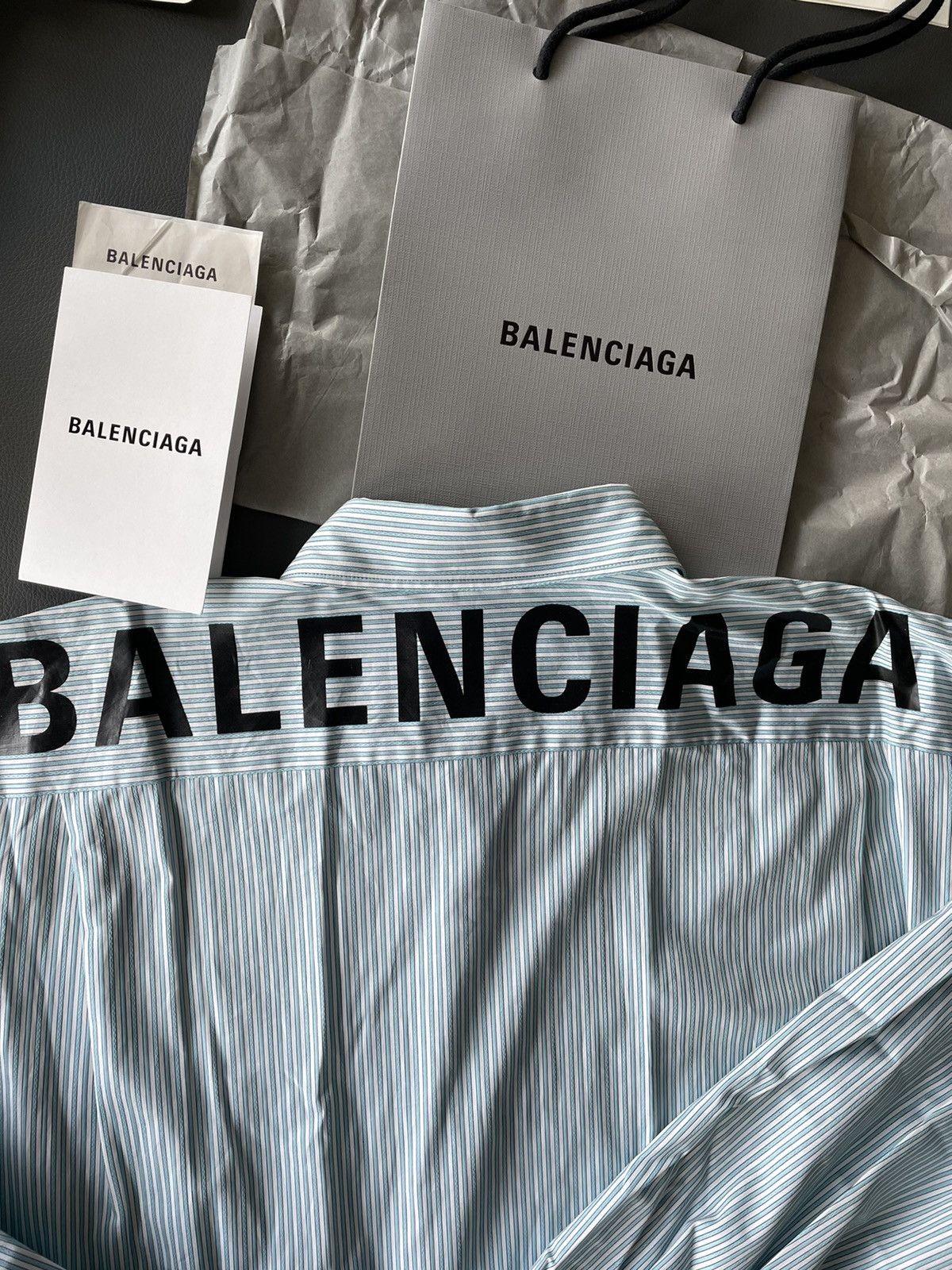 Balenciaga Rare Runway Limited Edition Brand New Balenciaga Logo Shirt Size US XL / EU 56 / 4 - 13 Thumbnail