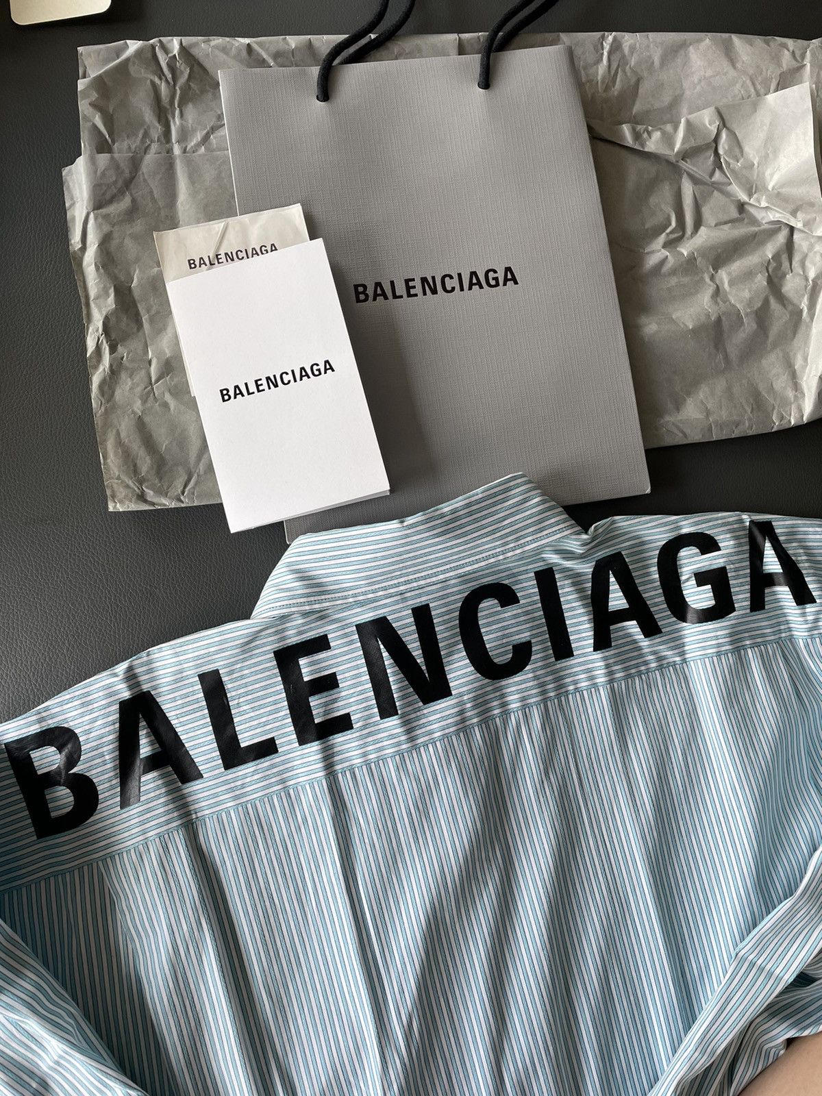 Balenciaga Rare Runway Limited Edition Brand New Balenciaga Logo Shirt Size US XL / EU 56 / 4 - 17 Thumbnail
