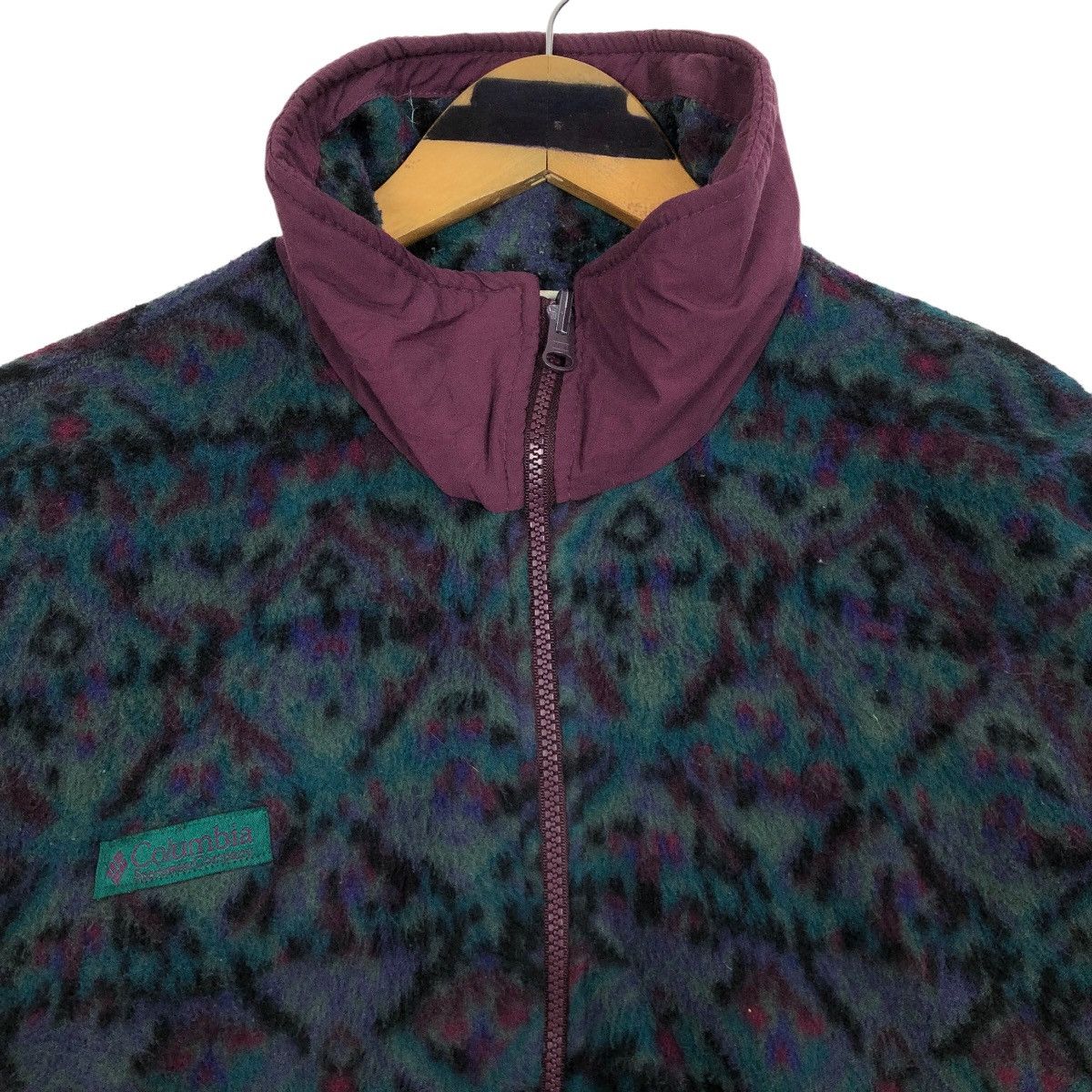 Columbia Vintage 90s Columbia Mock Neck Fleece Sweater Made In USA Size US L / EU 52-54 / 3 - 6 Thumbnail