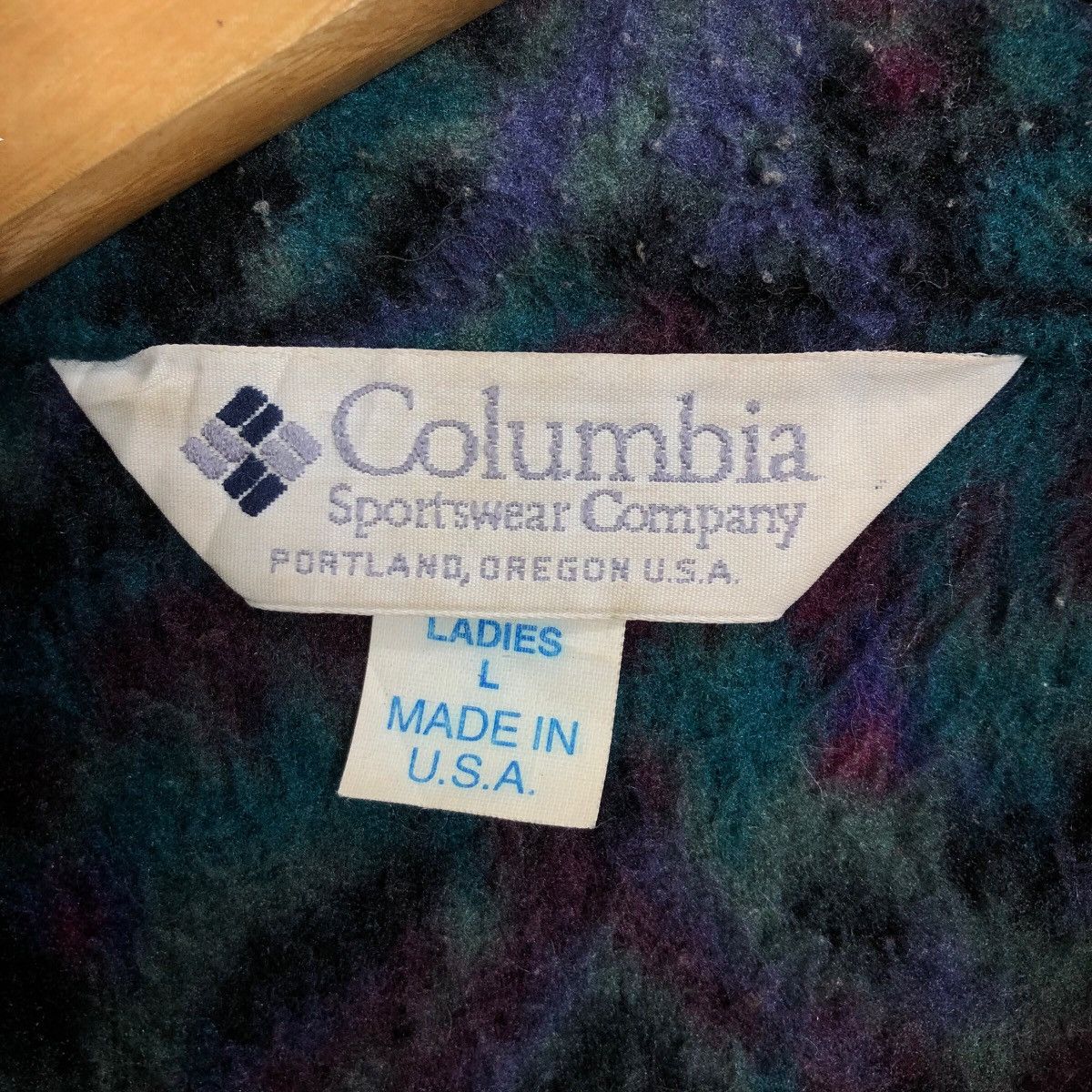 Columbia Vintage 90s Columbia Mock Neck Fleece Sweater Made In USA Size US L / EU 52-54 / 3 - 8 Thumbnail
