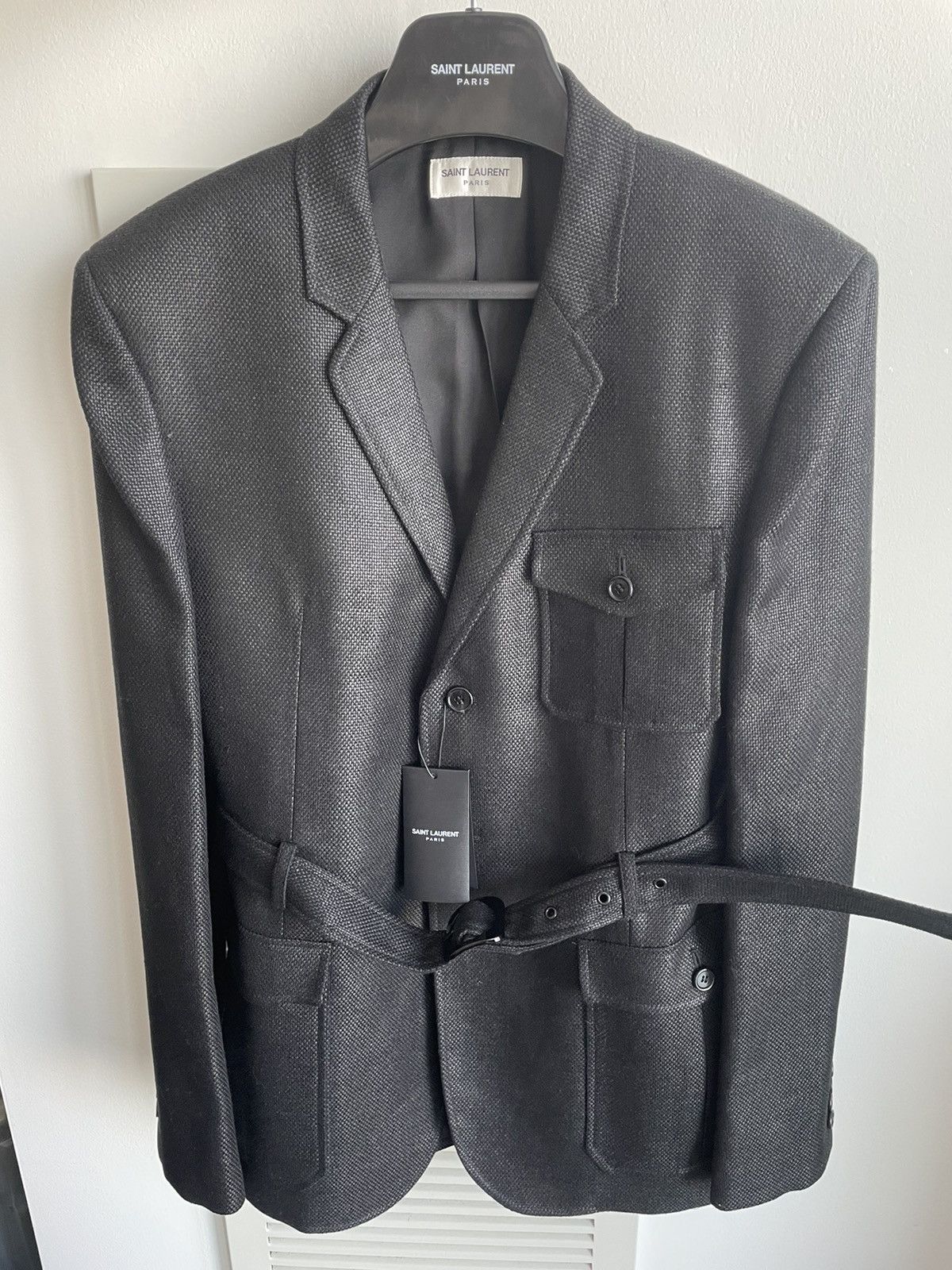 Hedi Slimane × Saint Laurent Paris × Yves Saint Laurent $4,100 Super Runway Saint Laurent Blazer Size 52R - 15 Thumbnail