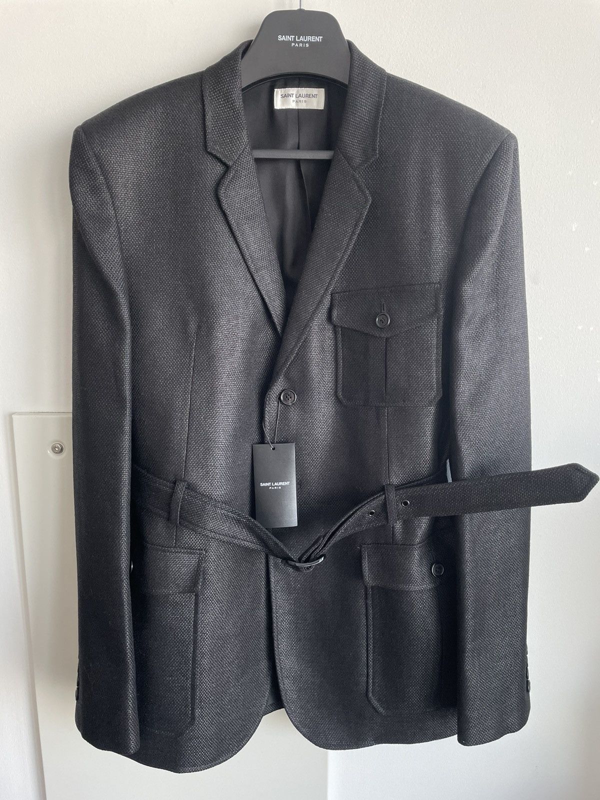Hedi Slimane × Saint Laurent Paris × Yves Saint Laurent $4,100 Super Runway Saint Laurent Blazer Size 52R - 13 Thumbnail