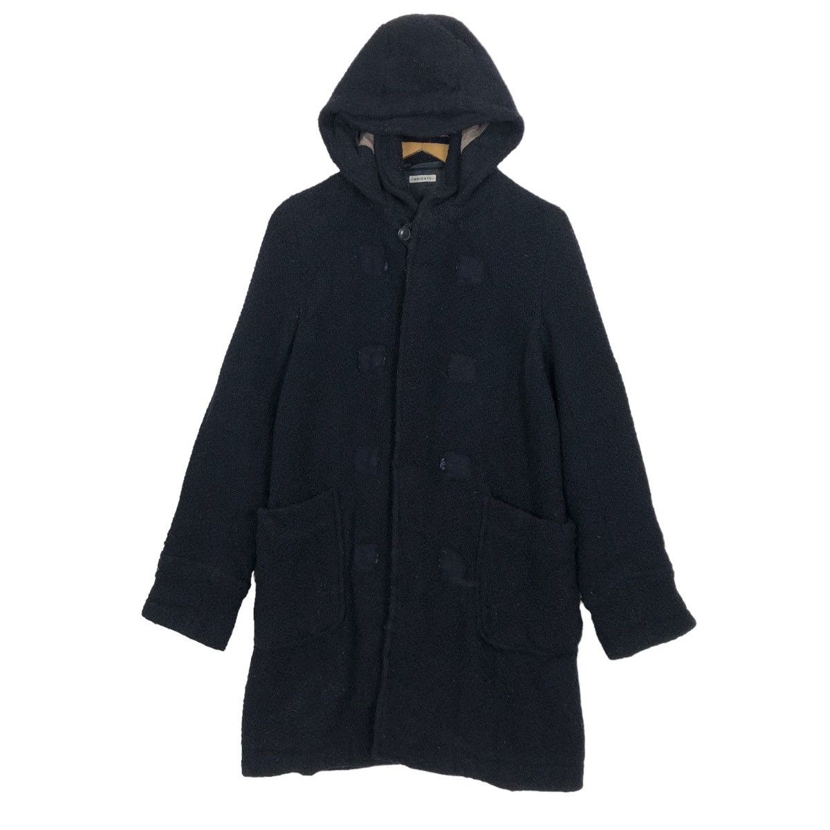 image of Blue Blue Japan Pure Indigo Arigato Duffle Coat in Navy, Men's (Size Small)