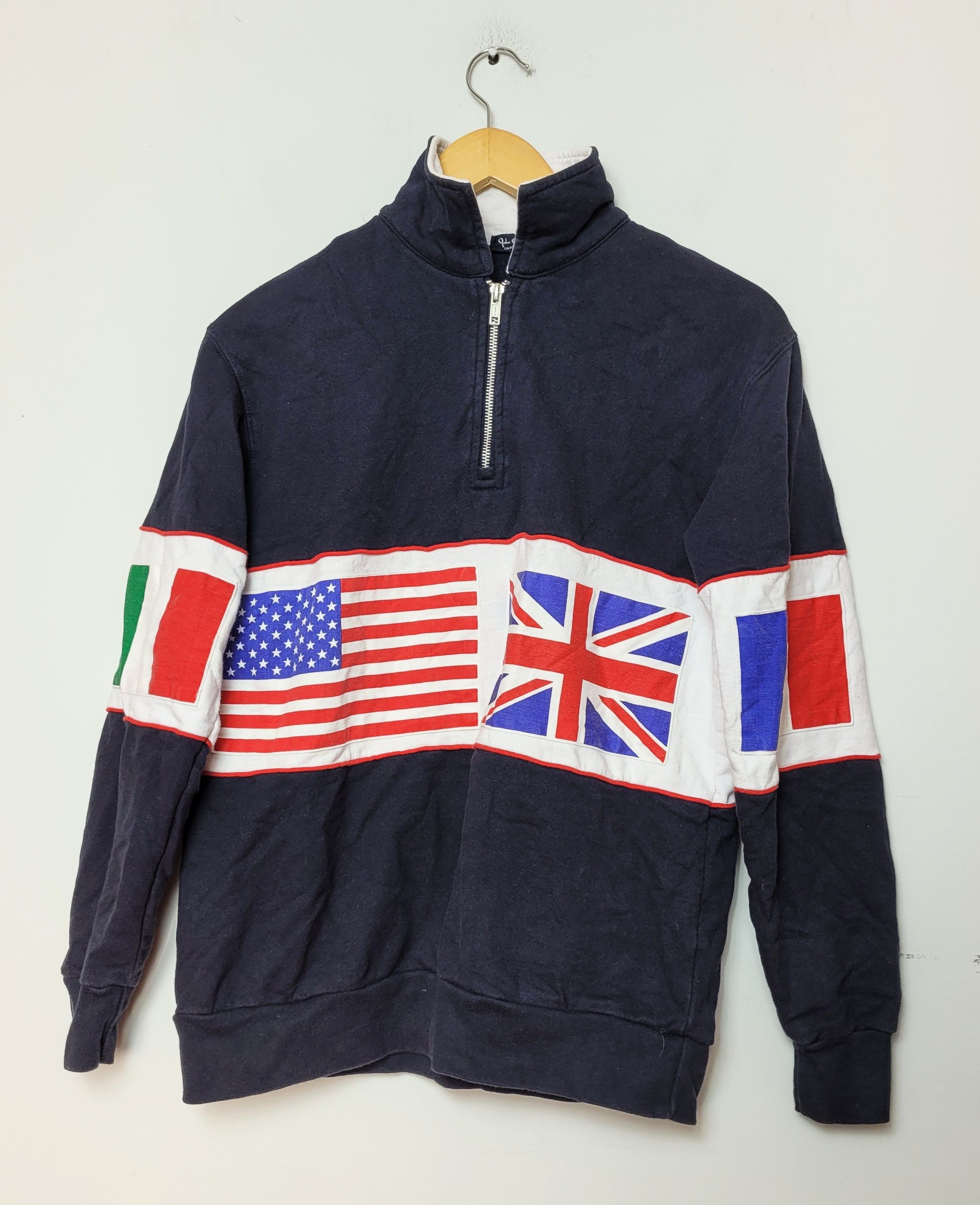 Vintage vintage flags halfzip sweatshirt USA Size US M / EU 48-50 / 2 - 5 Thumbnail