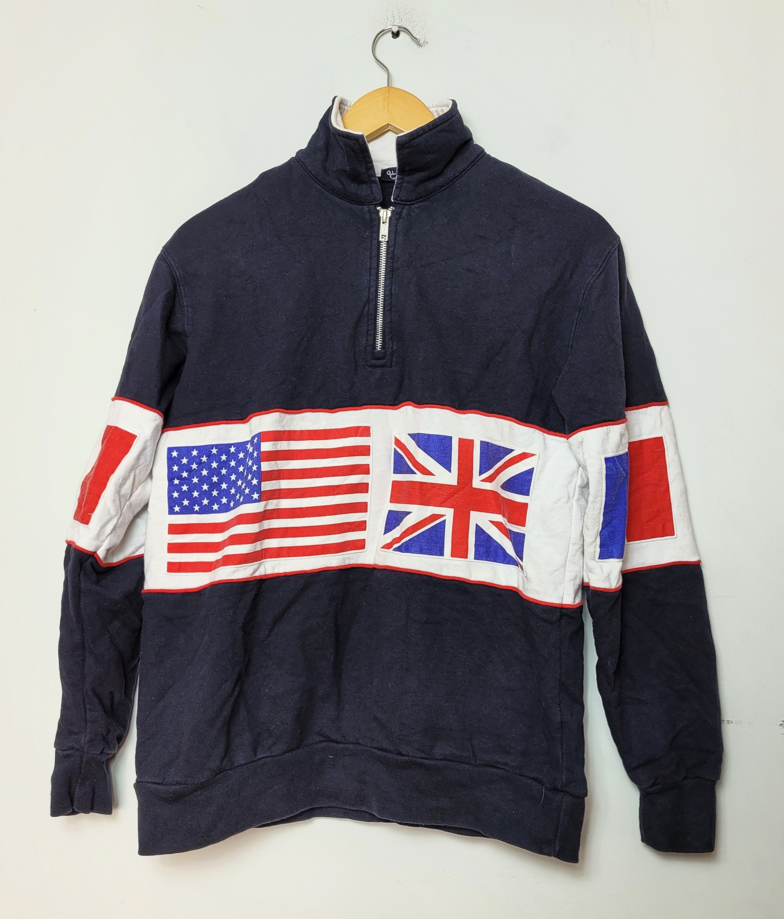 Vintage vintage flags halfzip sweatshirt USA Size US M / EU 48-50 / 2 - 1 Thumbnail