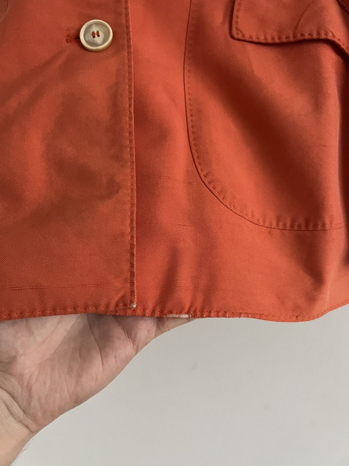 Loro Piana 🔥 Vintage Loro Piana Orange Cotton Jacket Size M / US 6-8 / IT 42-44 - 8 Thumbnail