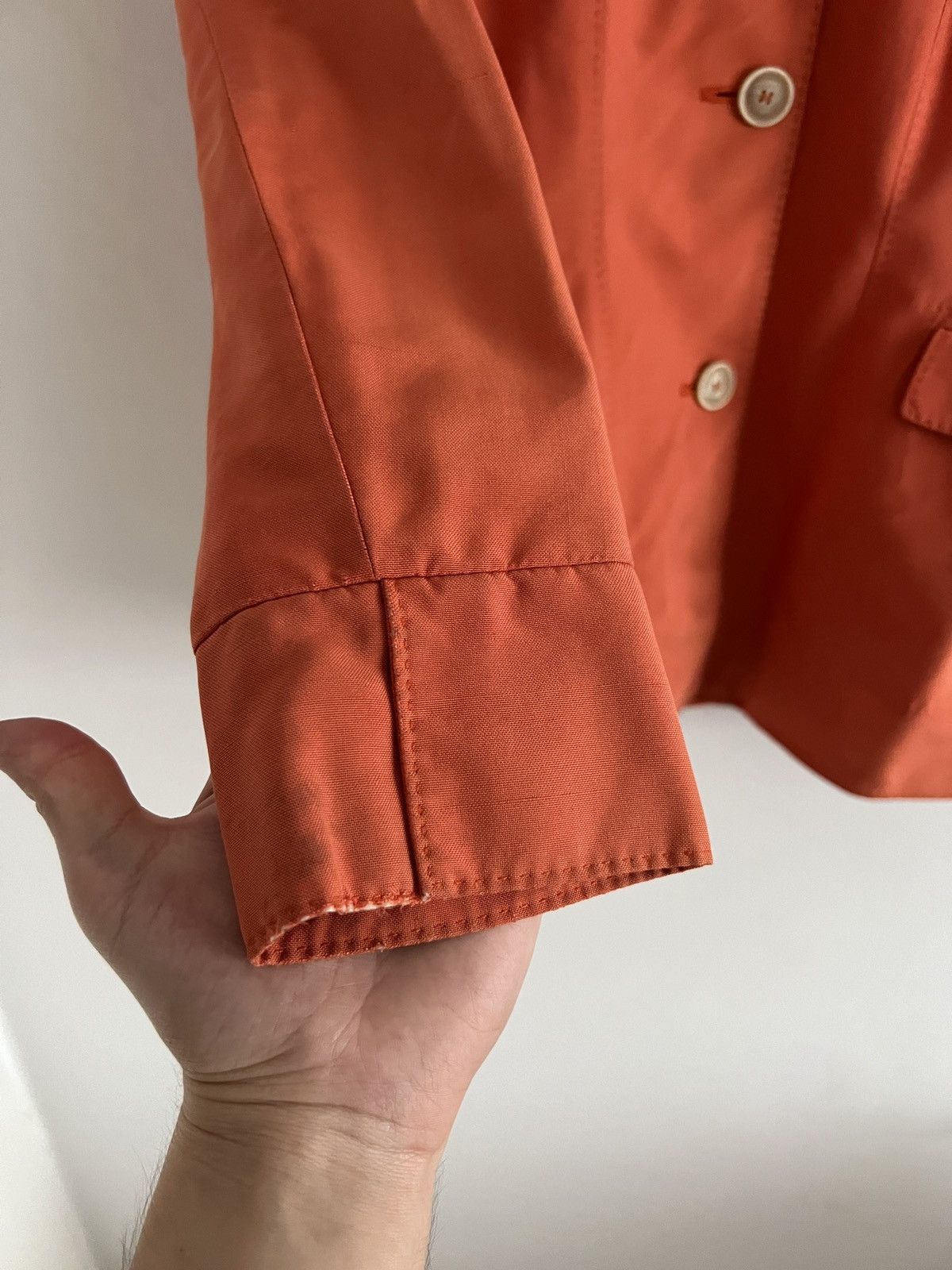 Loro Piana 🔥 Vintage Loro Piana Orange Cotton Jacket Size M / US 6-8 / IT 42-44 - 7 Thumbnail