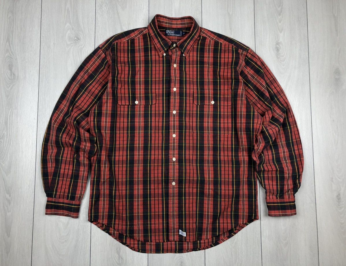 Polo Ralph Lauren × Vintage Polo Ralph Lauren Vintage Flannel Checked Shirts Size XL Size US XL / EU 56 / 4 - 1 Thumbnail