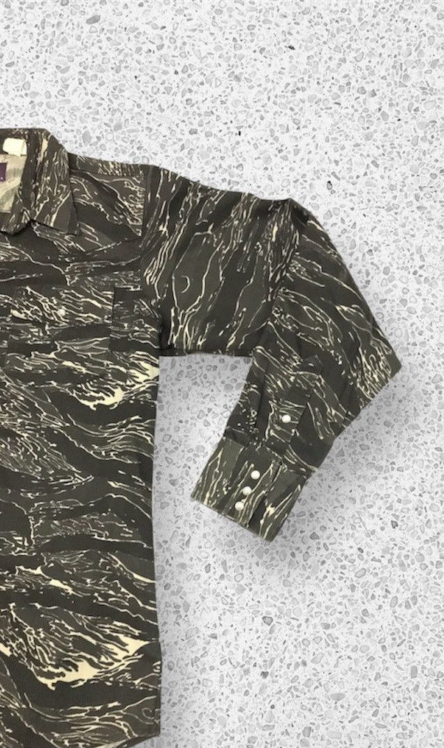 Vintage Vintage 80s Tiger Stripes Camo Western Shirt By Gung Ho Size US M / EU 48-50 / 2 - 3 Thumbnail