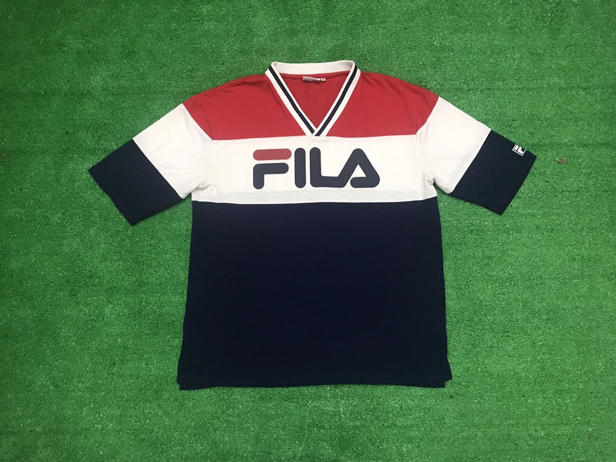 Fila Vintage navy Fila spellout Size US M / EU 48-50 / 2 - 1 Thumbnail