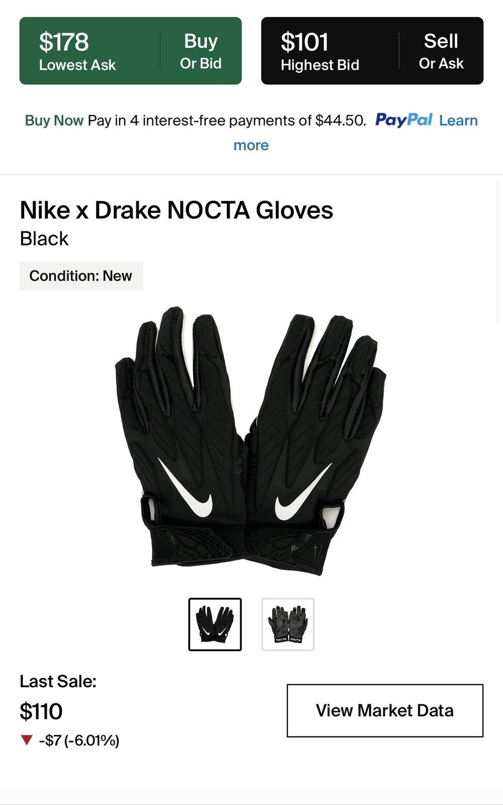 nocta nike gloves