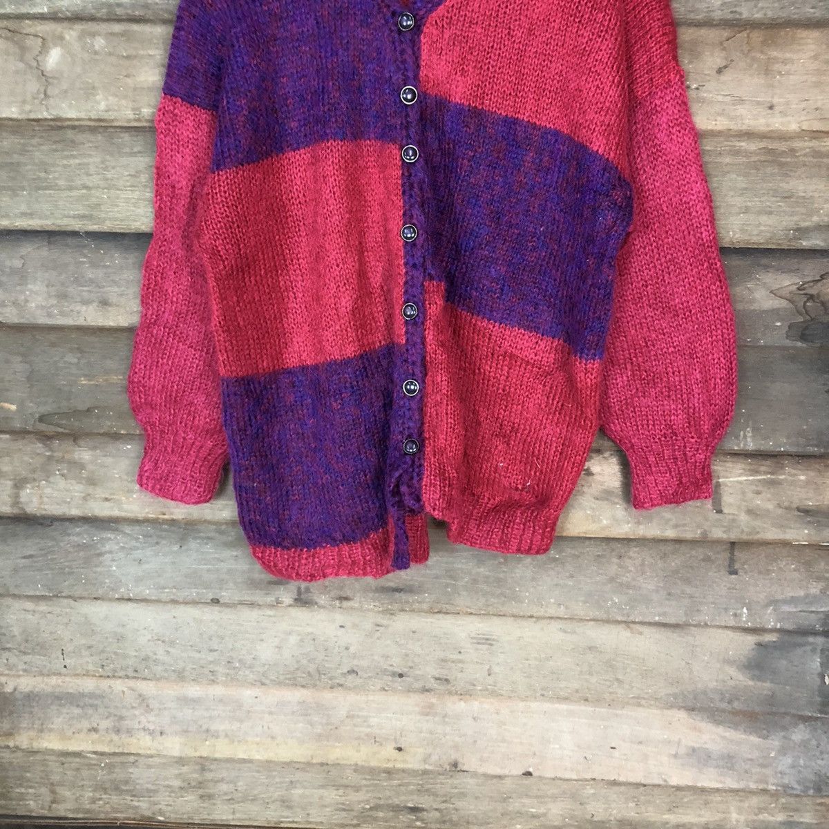 Vintage Japanese Brand Pink Mohair Patterned Cardigans #H260 Size US M / EU 48-50 / 2 - 3 Thumbnail