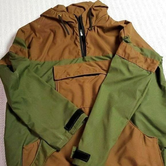 Northern Lights Vintage 1/4 Zip Kangaroo Hunting Cinched Poc