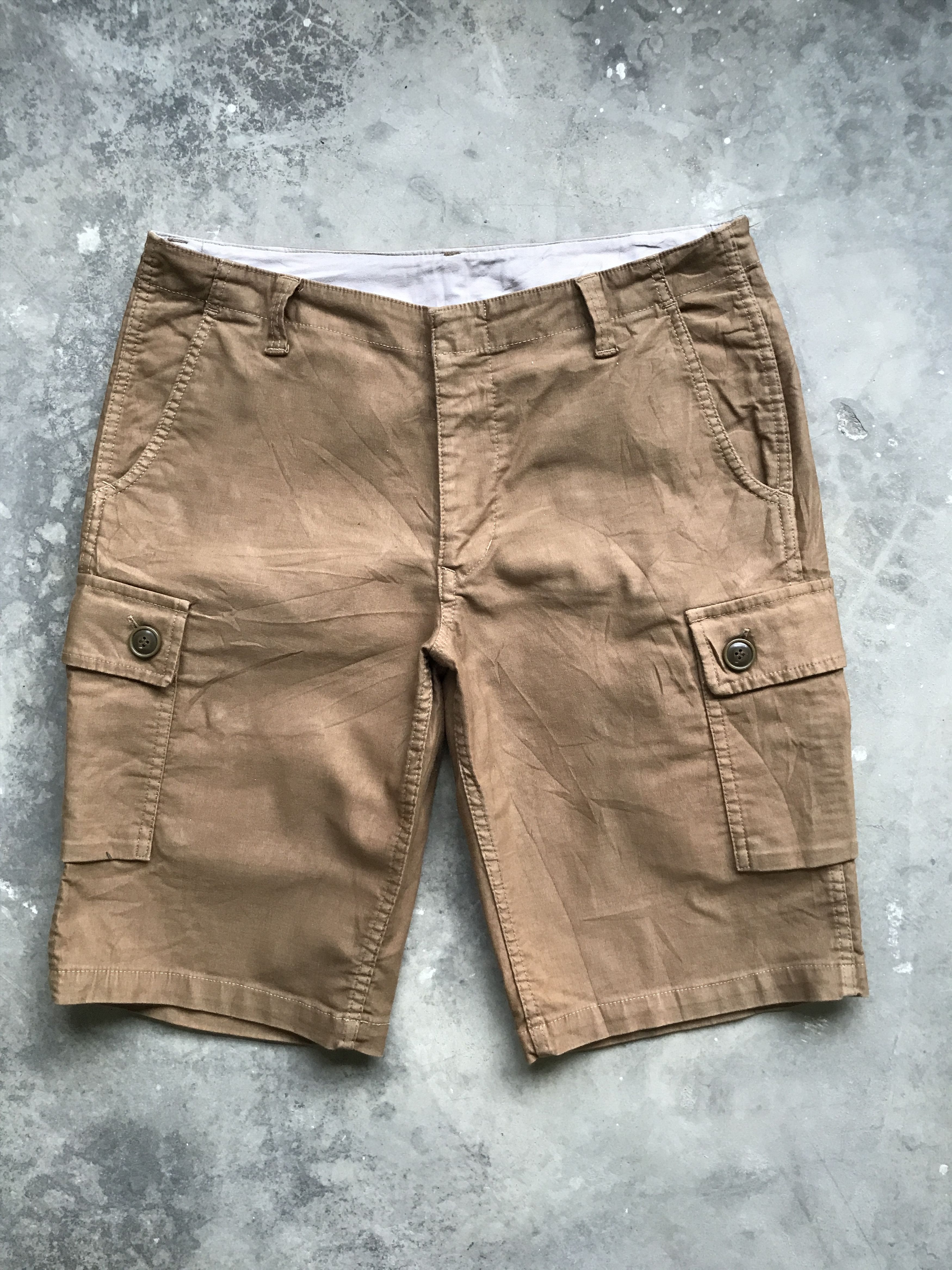 Blue Blue Japan × HOLLYWOOD RANCH MARKET × Okura HRMARKET BLUE BLUE SEIKI Japan Military Short Cargo Pant Size US 34 / EU 50 - 1 Thumbnail
