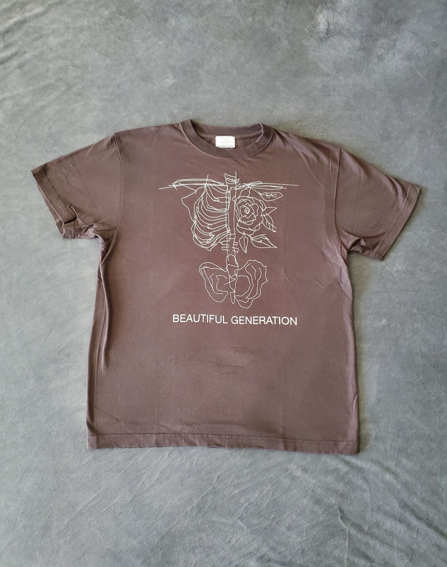 Pre-owned Number N Ine X Vintage Number (n)ine - Beautiful Generation Rib Cage T-shirt In Brown