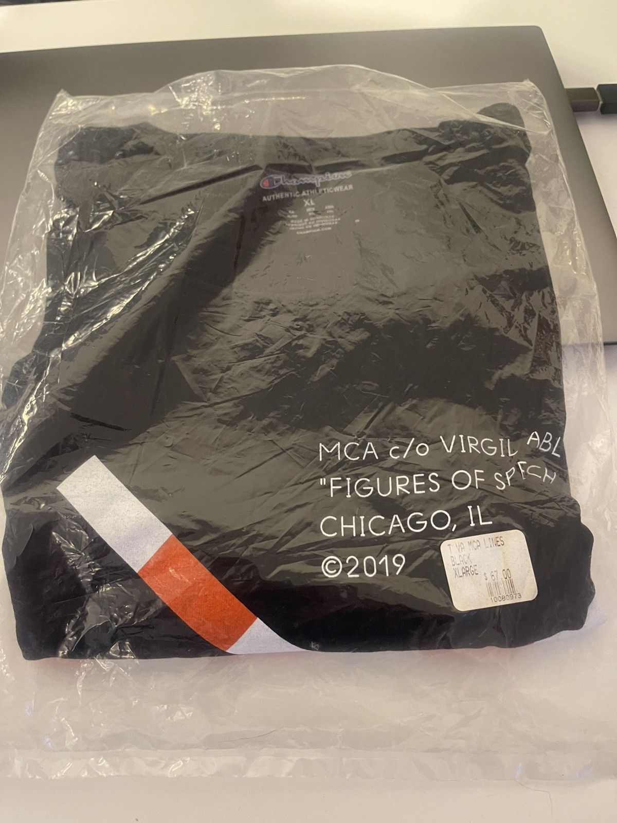Virgil Abloh x MCA Figures of Speech Tape Tee Black