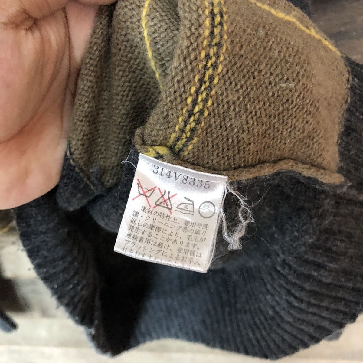 Golden Bear Golden Bear checkered distressed sweatshirt Knitwear #6815 Size US M / EU 48-50 / 2 - 9 Thumbnail