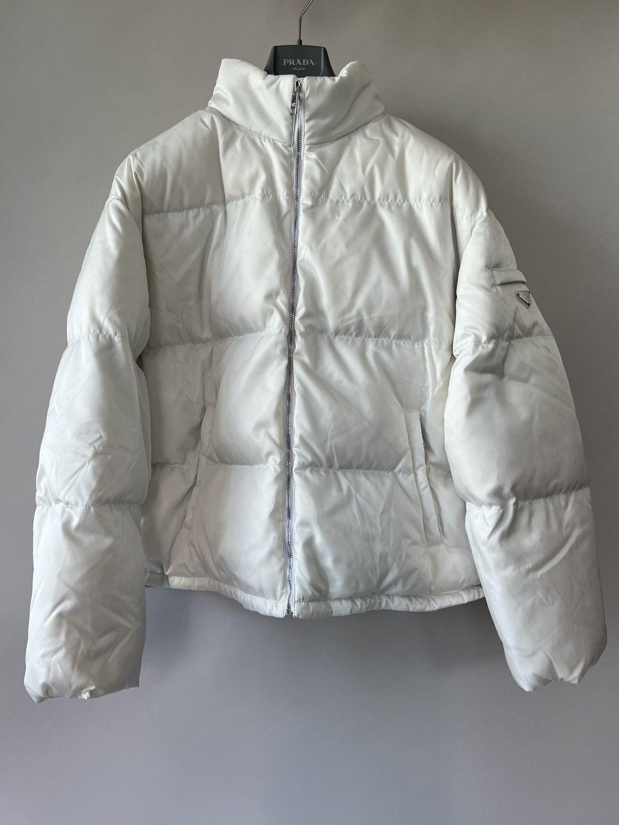 Prada Prada Re-Nylon cropped puffer jacket Size US XL / EU 56 / 4 - 8 Thumbnail