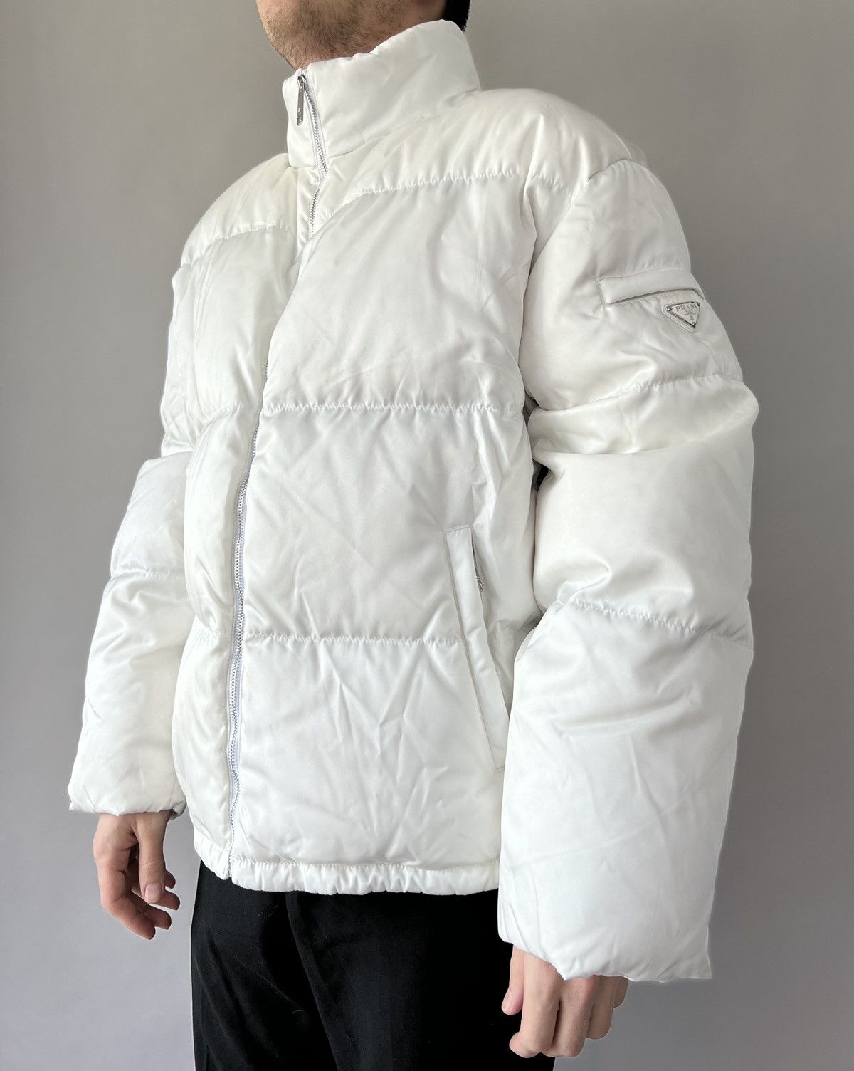 Prada Prada Re-Nylon cropped puffer jacket Size US XL / EU 56 / 4 - 5 Thumbnail