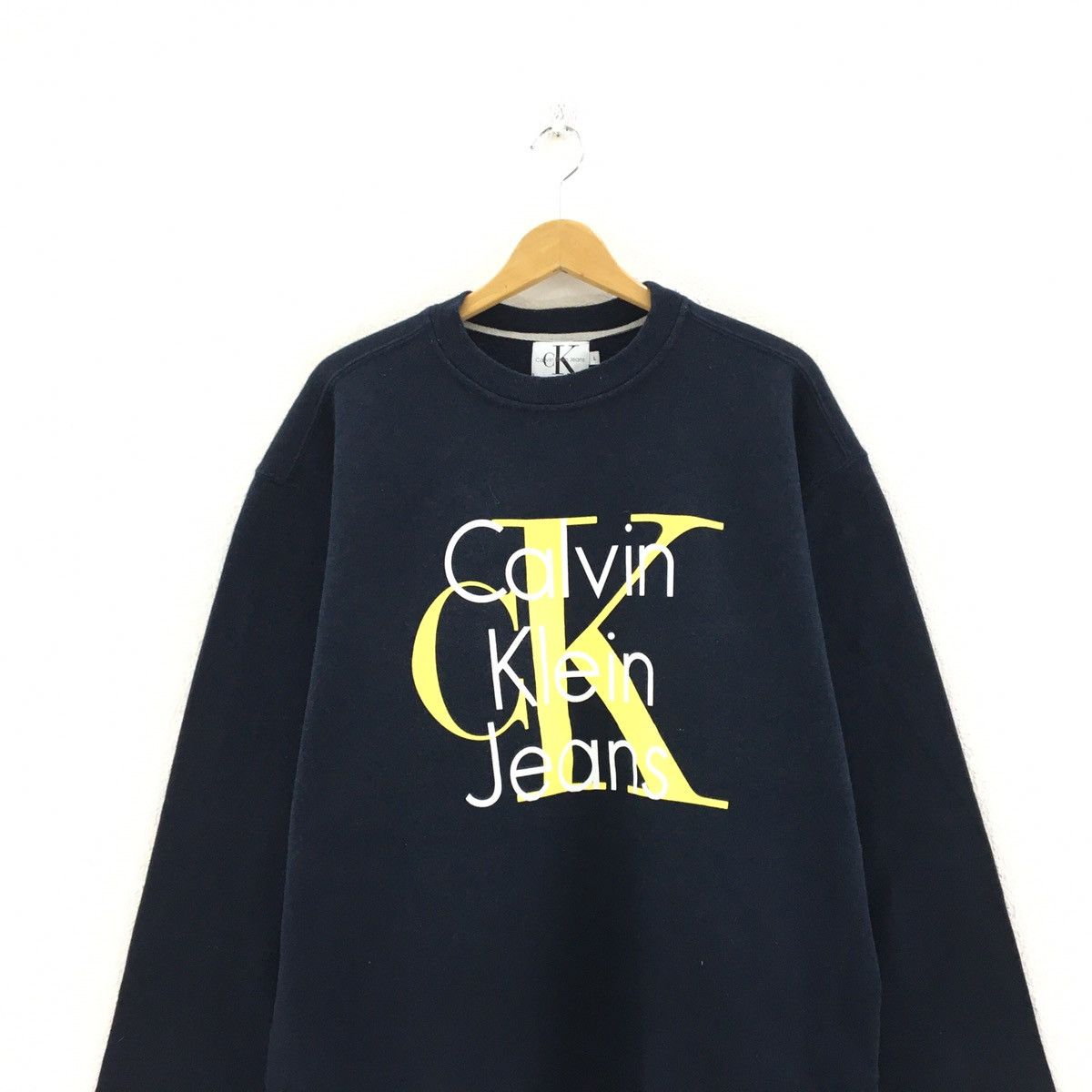 Calvin Klein Vintage 90s Calvin Klein Sweatshirt Big Logo Size US L / EU 52-54 / 3 - 4 Thumbnail