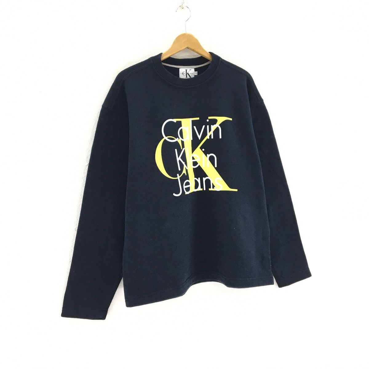 Calvin Klein Vintage 90s Calvin Klein Sweatshirt Big Logo Size US L / EU 52-54 / 3 - 2 Thumbnail