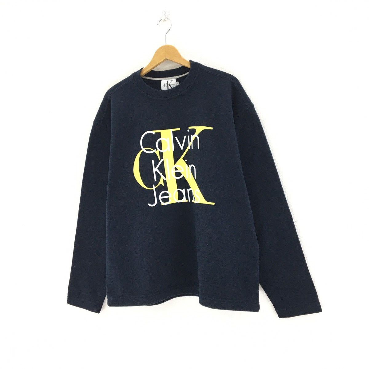 Calvin Klein Vintage 90s Calvin Klein Sweatshirt Big Logo Size US L / EU 52-54 / 3 - 3 Thumbnail