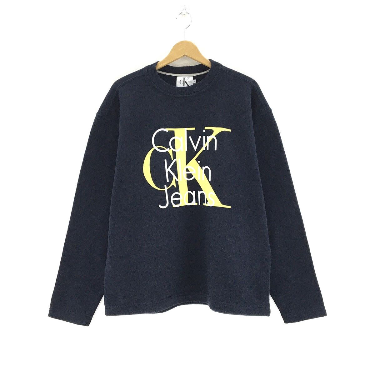 Rare! Vintage 90s Calvin Klein Sweatshirt Big Logo - Main Image