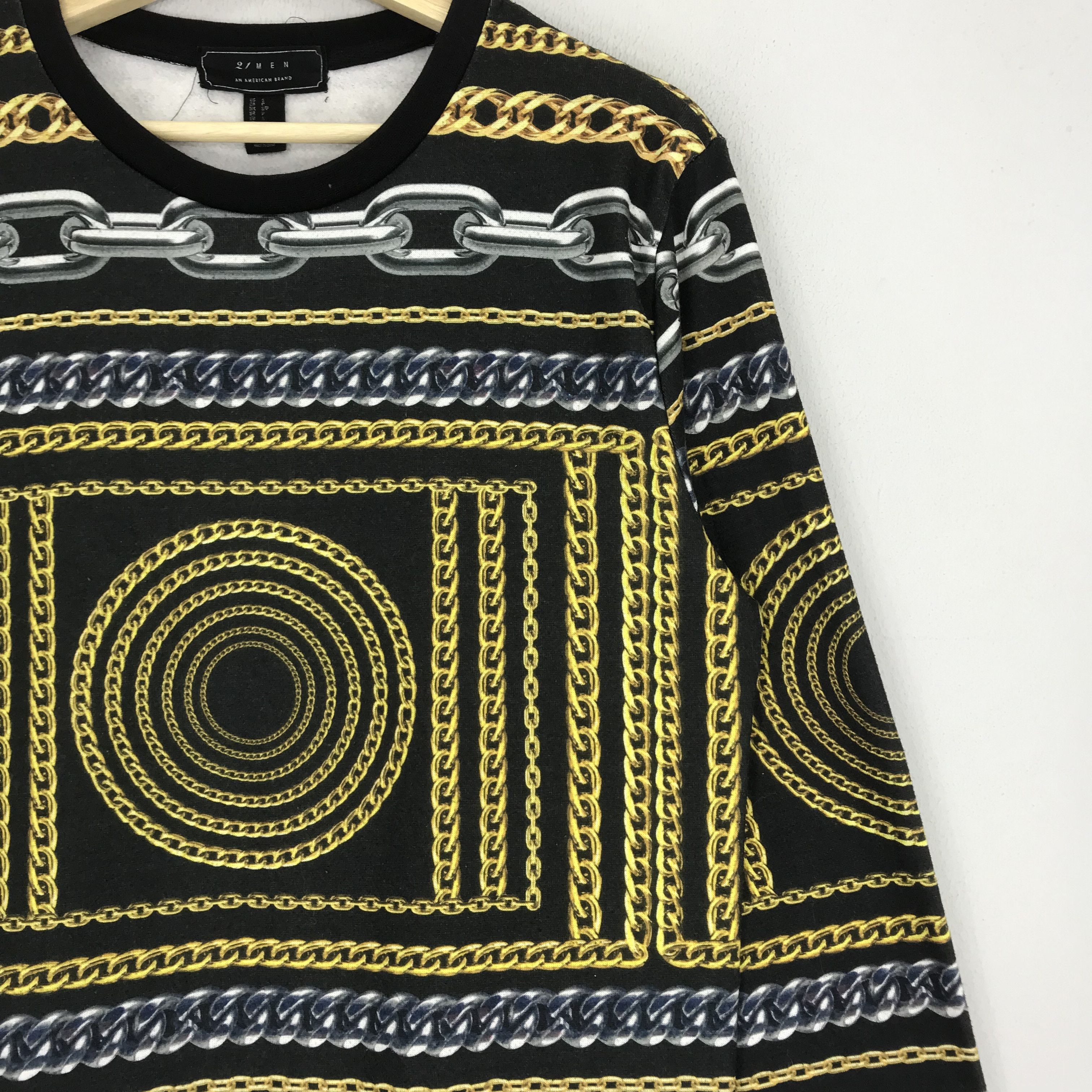 21 Men Rare!! 21 Men Overprinted Gold Chains Graphics Sweater Size US S / EU 44-46 / 1 - 5 Thumbnail