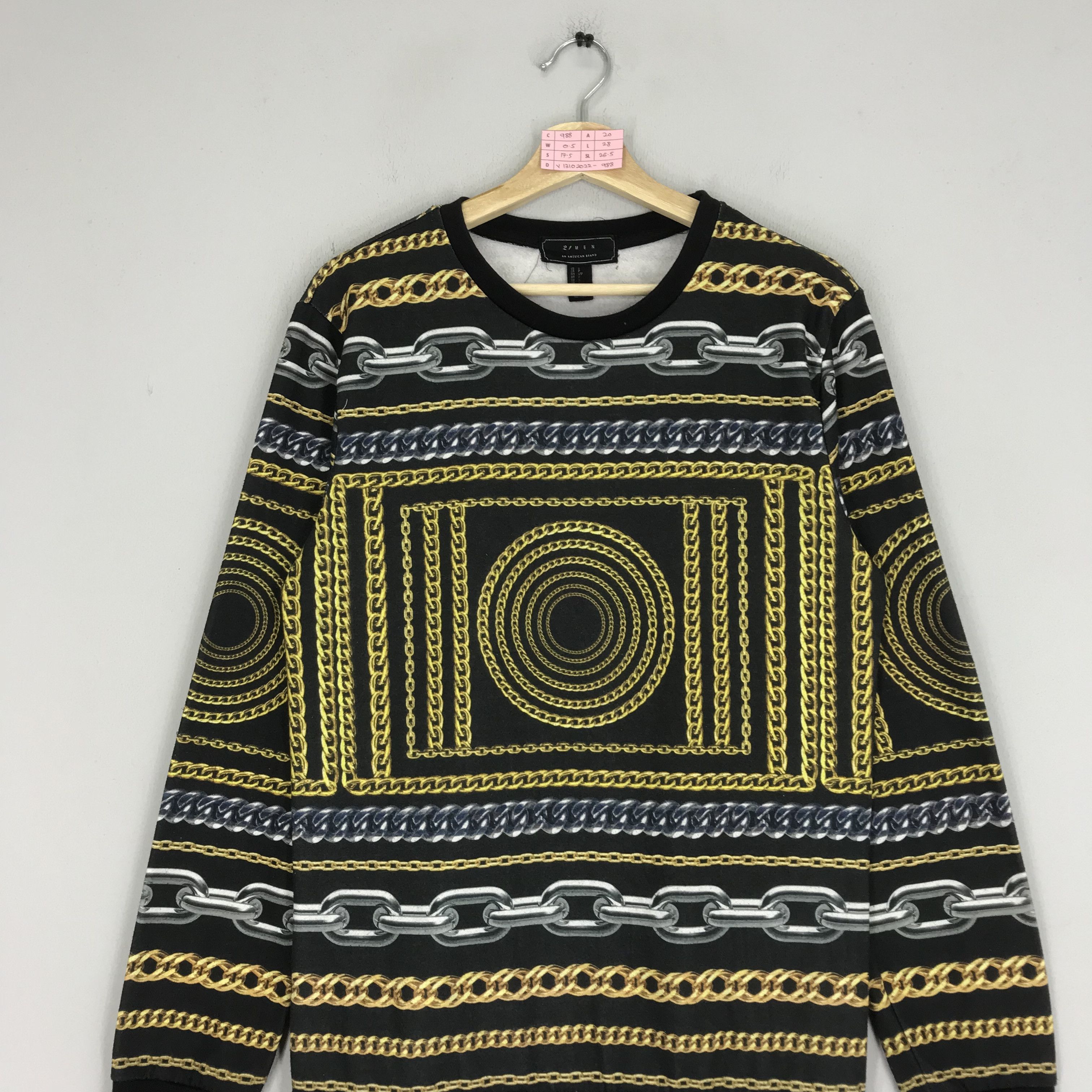 21 Men Rare!! 21 Men Overprinted Gold Chains Graphics Sweater Size US S / EU 44-46 / 1 - 3 Thumbnail