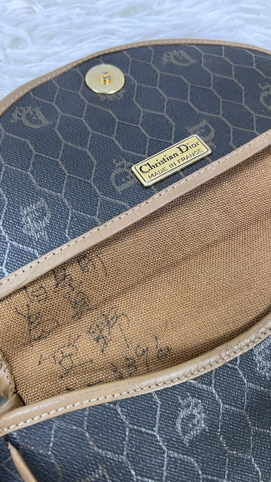 Dior Vintage Dior Honeycomb Shoulder Cross Bag Brown Size ONE SIZE - 12 Thumbnail