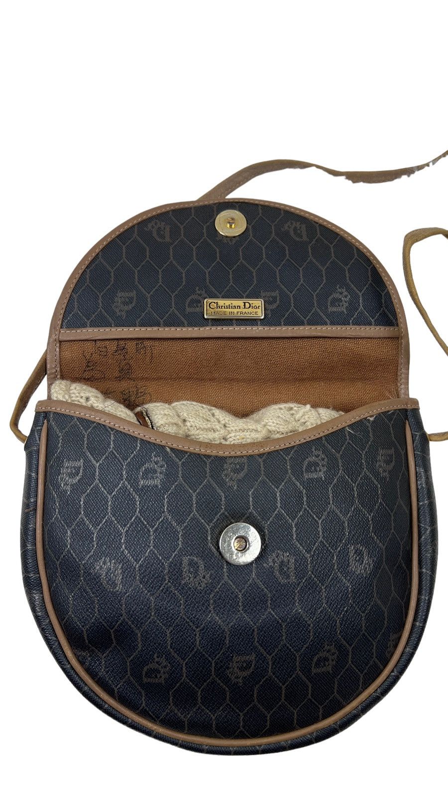 Dior Vintage Dior Honeycomb Shoulder Cross Bag Brown Size ONE SIZE - 8 Thumbnail