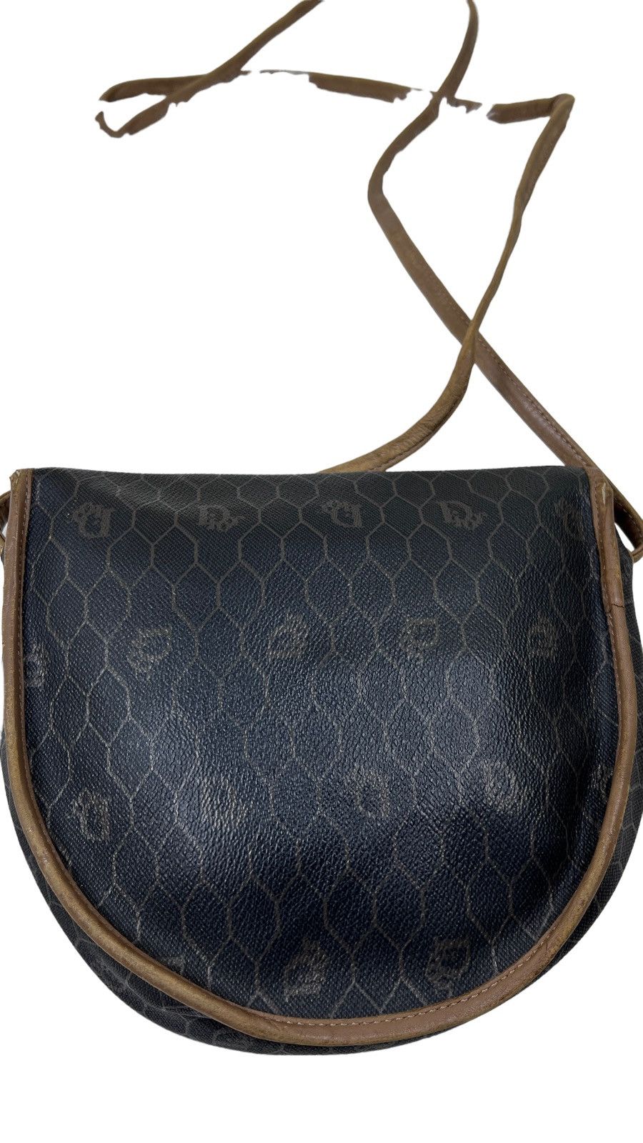 Dior Vintage Dior Honeycomb Shoulder Cross Bag Brown Size ONE SIZE - 4 Thumbnail