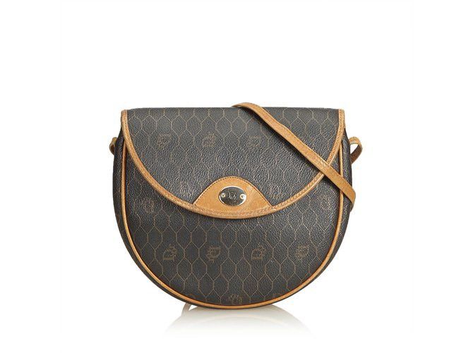 Dior Vintage Dior Honeycomb Shoulder Cross Bag Brown Size ONE SIZE - 1 Thumbnail