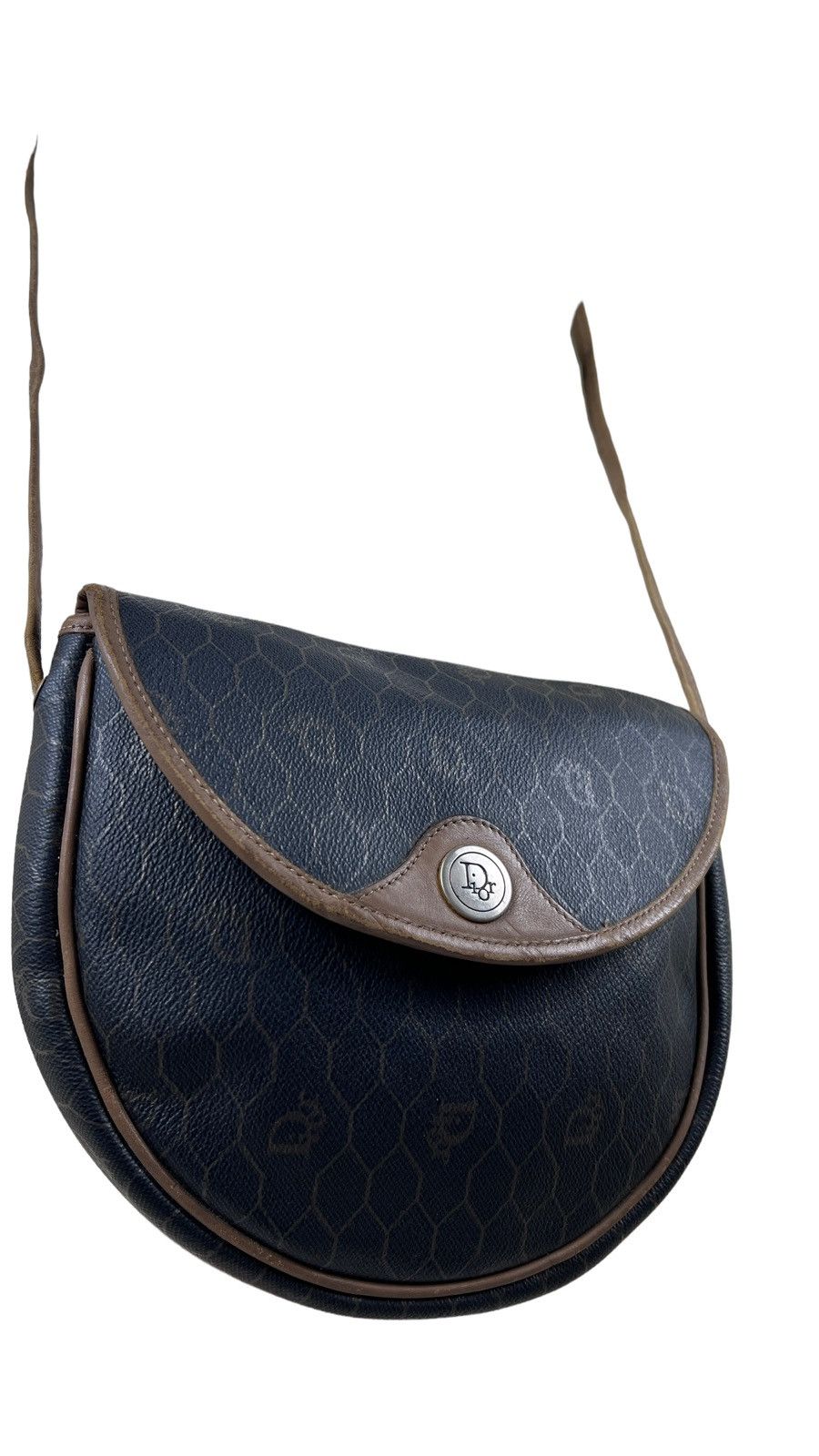 Dior Vintage Dior Honeycomb Shoulder Cross Bag Brown Size ONE SIZE - 5 Thumbnail
