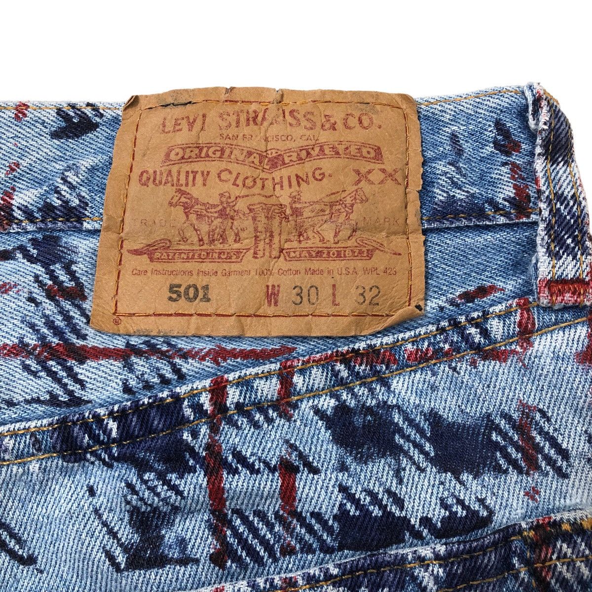 Levi's × Levi's Vintage Clothing Levi’s 501 x Vortex Design Denim Short Skirts Levis Strauss Size 30" / US 8 / IT 44 - 9 Thumbnail