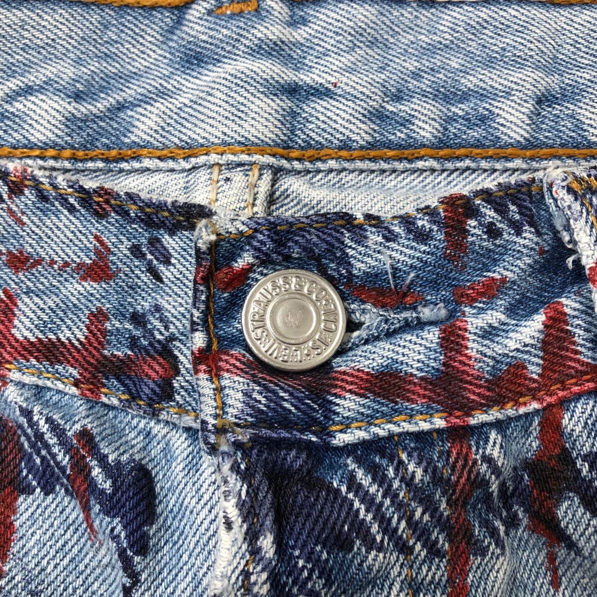 Levi's × Levi's Vintage Clothing Levi’s 501 x Vortex Design Denim Short Skirts Levis Strauss Size 30" / US 8 / IT 44 - 4 Thumbnail
