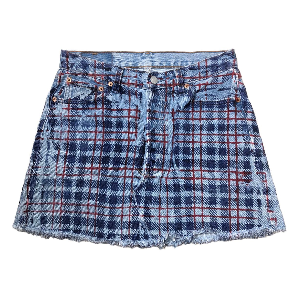 Levi's × Levi's Vintage Clothing Levi’s 501 x Vortex Design Denim Short Skirts Levis Strauss Size 30" / US 8 / IT 44 - 1 Thumbnail
