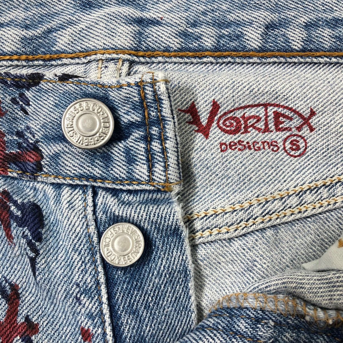 Levi's × Levi's Vintage Clothing Levi’s 501 x Vortex Design Denim Short Skirts Levis Strauss Size 30" / US 8 / IT 44 - 8 Thumbnail