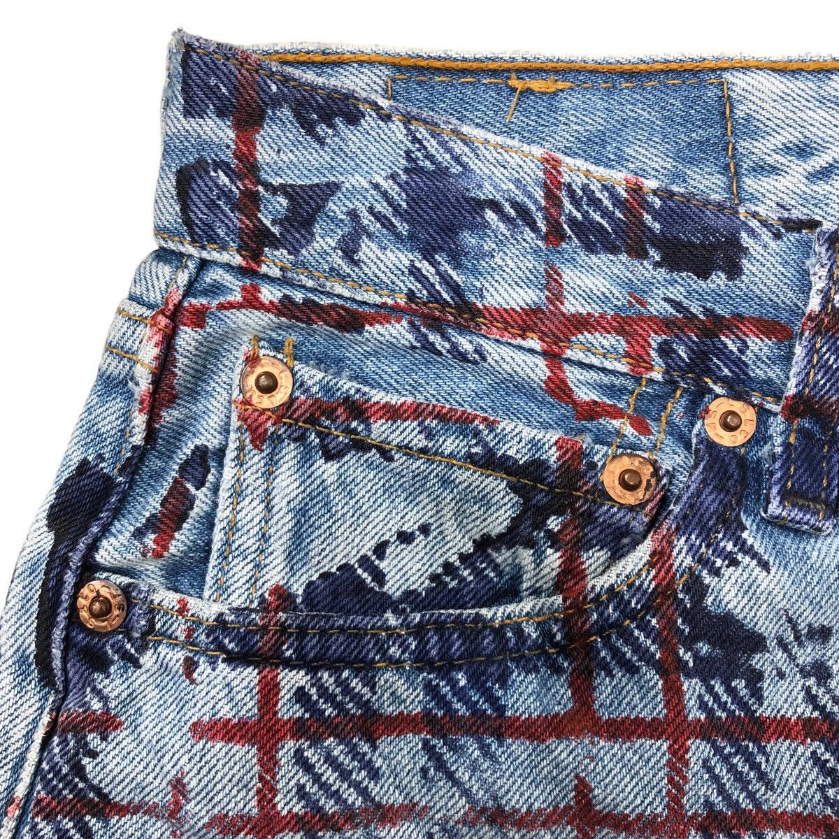Levi's × Levi's Vintage Clothing Levi’s 501 x Vortex Design Denim Short Skirts Levis Strauss Size 30" / US 8 / IT 44 - 3 Thumbnail