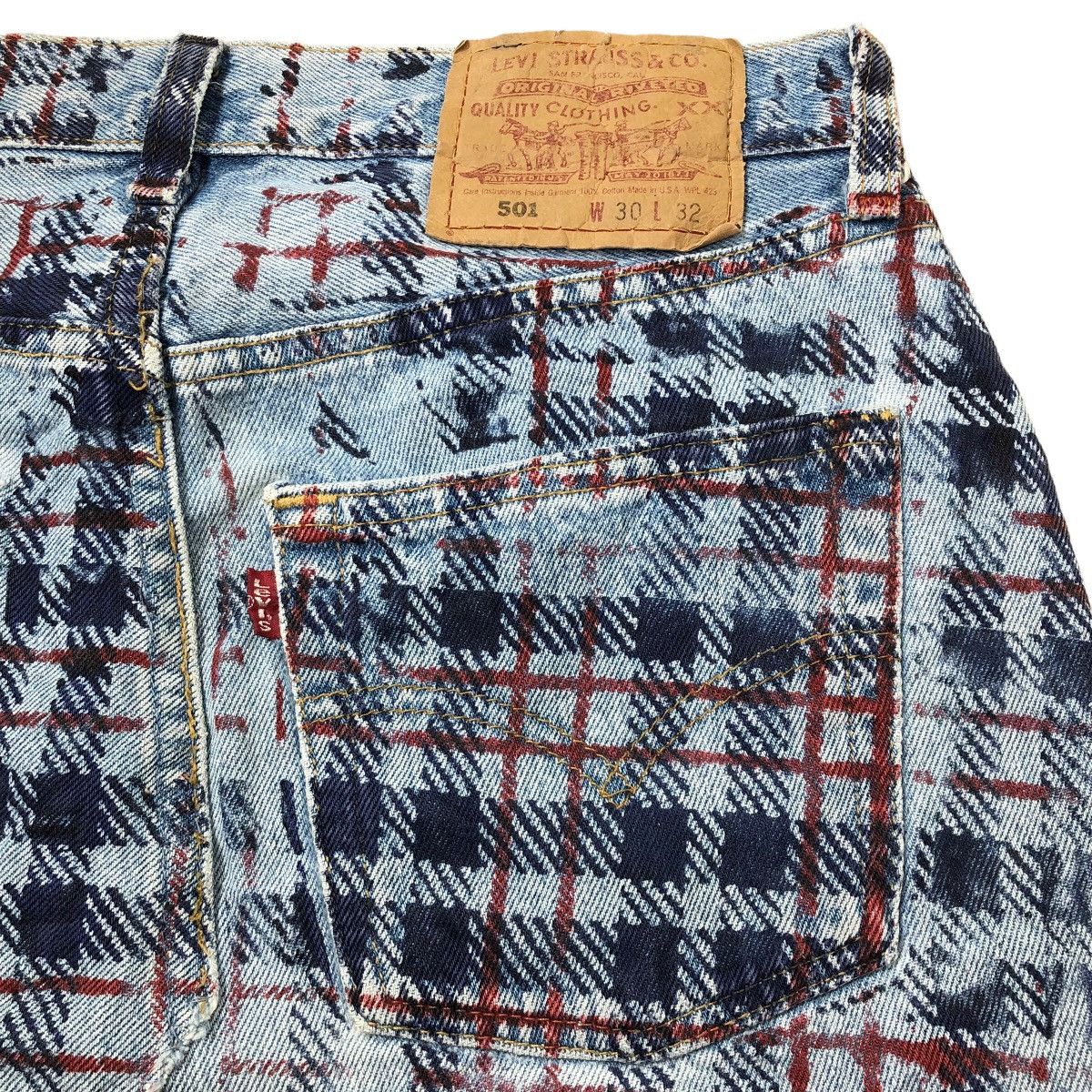 Levi's × Levi's Vintage Clothing Levi’s 501 x Vortex Design Denim Short Skirts Levis Strauss Size 30" / US 8 / IT 44 - 2 Thumbnail