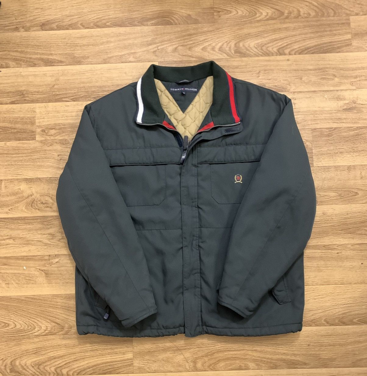 Tommy Hilfiger × Vintage Vintage Y2k Tommy Hilfiger Heavy Coat Olive Green XXL Size US XXL / EU 58 / 5 - 1 Thumbnail