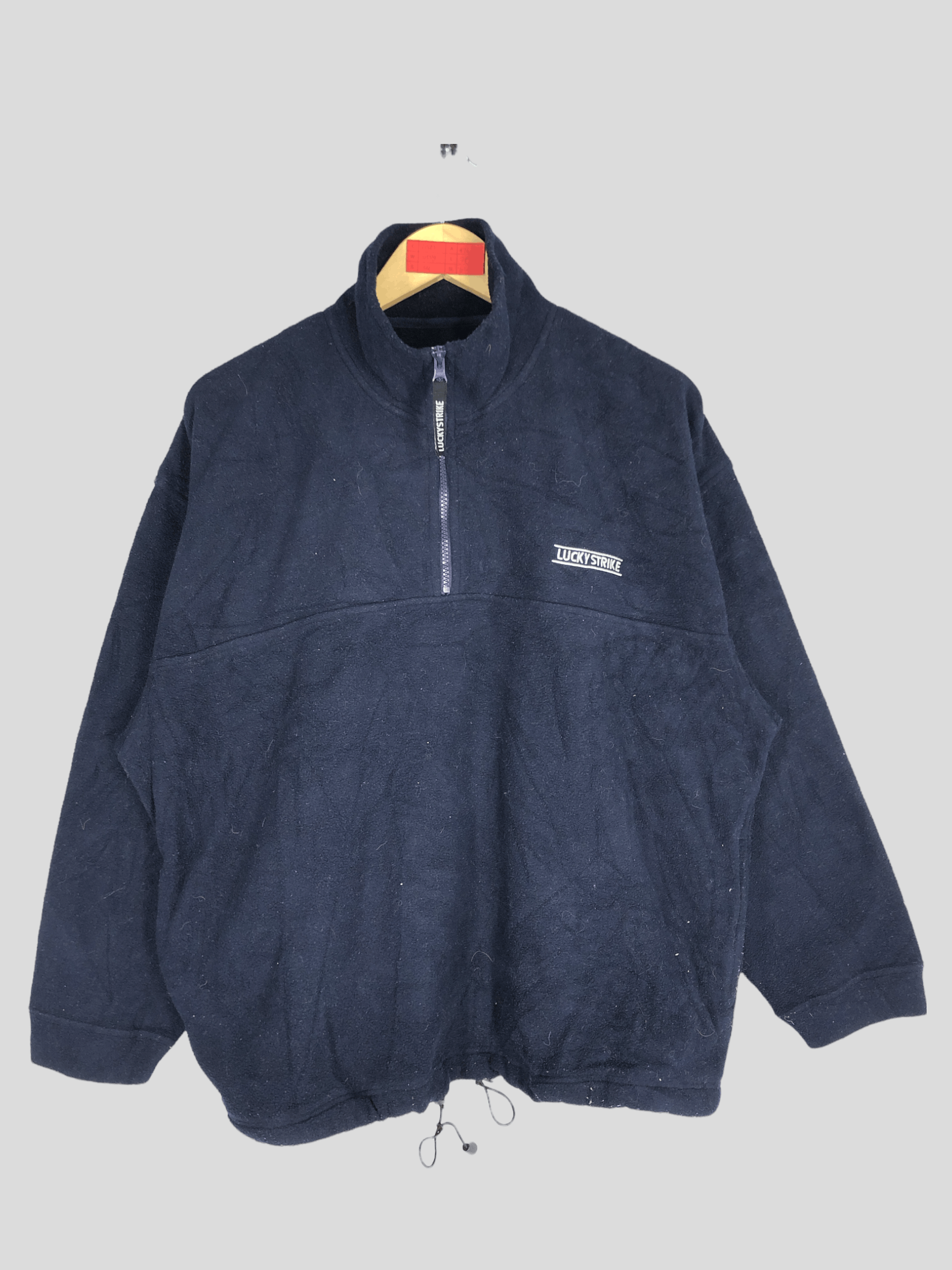 Vintage Lucky Strike Half Zipper Sweatshirt Jumper pullover