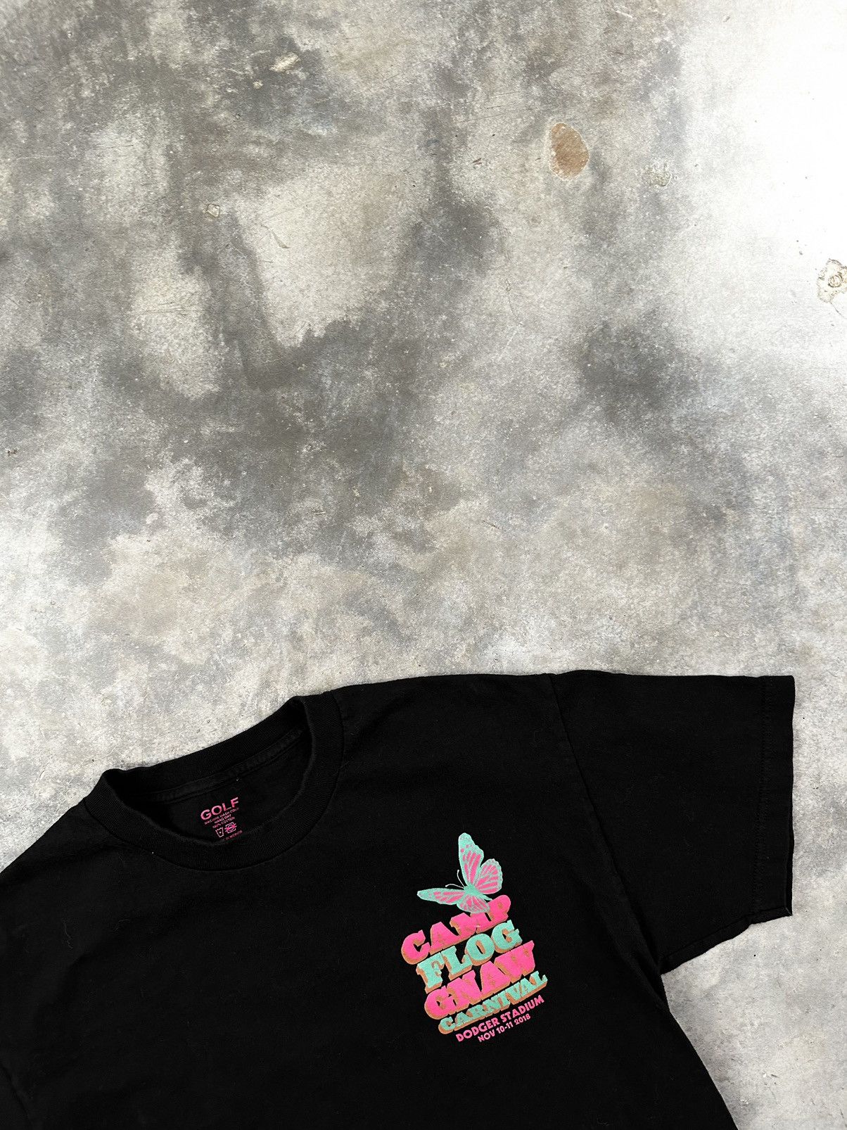 Golf Wang Golf Wang Camp Flog Gnaw Black Butterfly Logo Tee Sz. Large Size US L / EU 52-54 / 3 - 4 Thumbnail