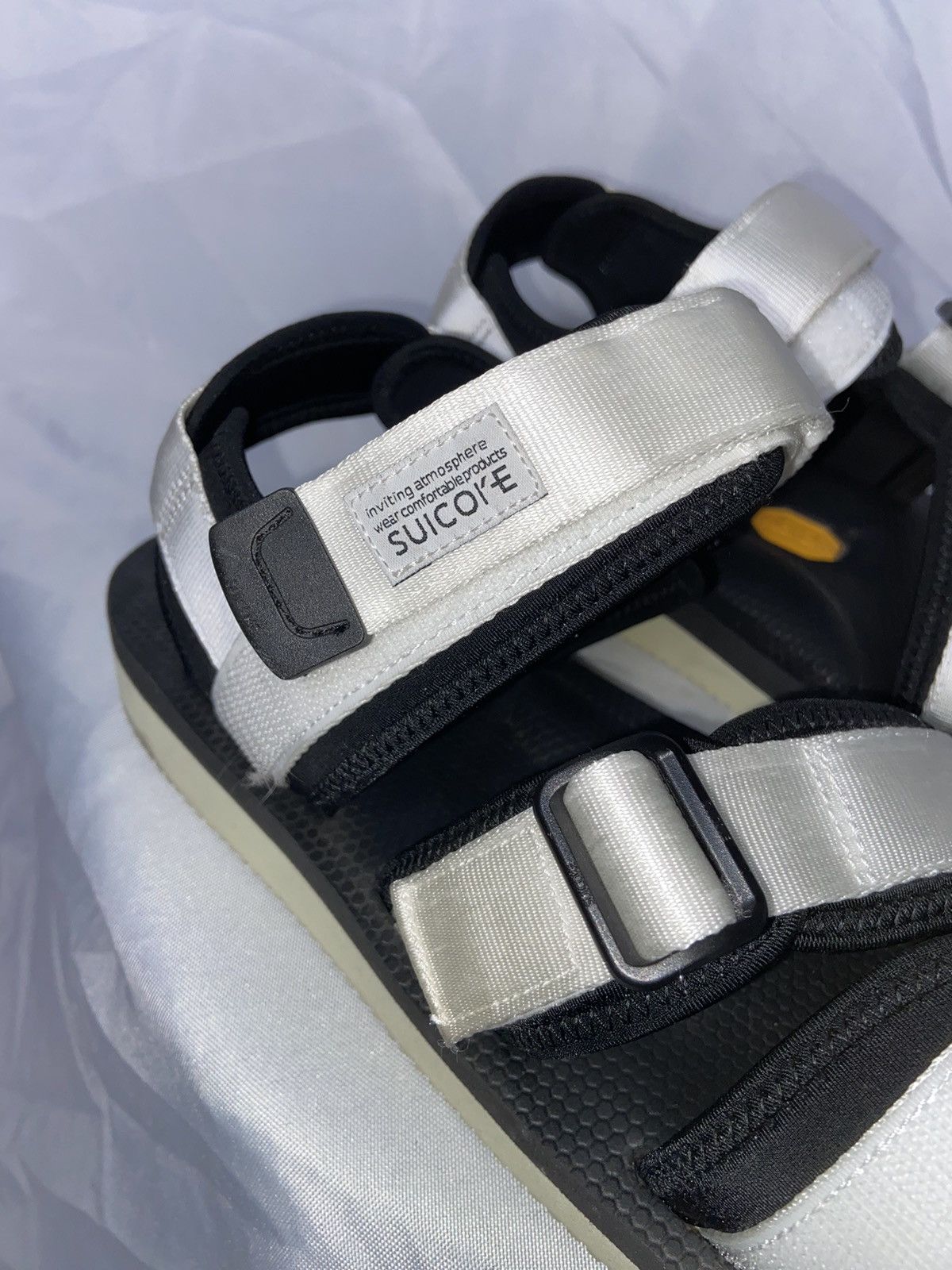 Suicoke Suicoke White & Black KISEE-V Sandals Size US 11 / EU 44 - 6 Thumbnail