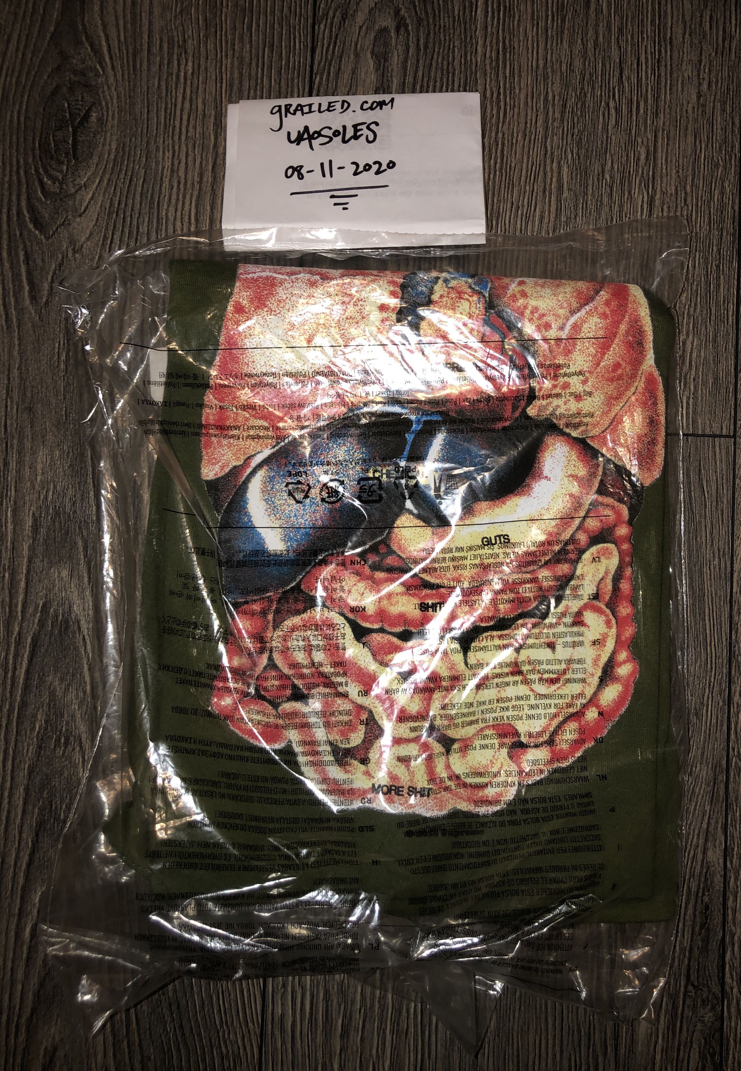 Supreme Supreme Guts Tee Olive Size US L / EU 52-54 / 3 - 3 Thumbnail