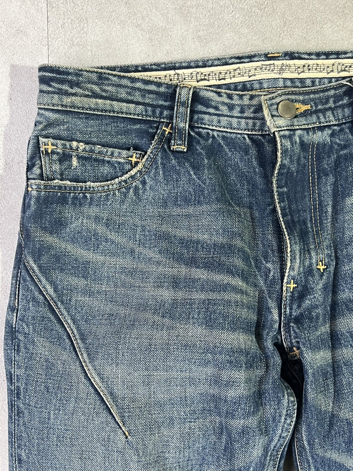 Number (N)ine × Takahiromiyashita The Soloist. Number Nine Hearts Tears Zippo Denim Jeans Size US 28 / EU 44 - 3 Thumbnail