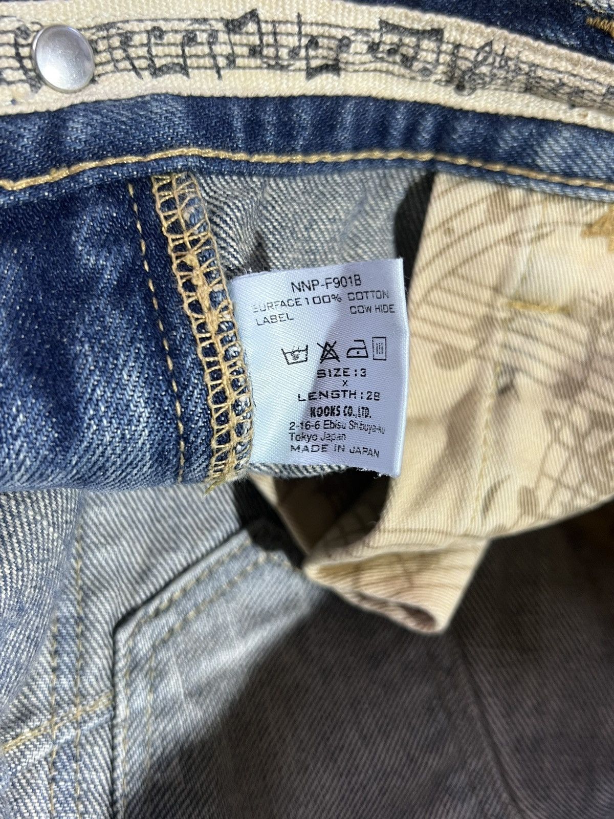 Number (N)ine × Takahiromiyashita The Soloist. Number Nine Hearts Tears Zippo Denim Jeans Size US 28 / EU 44 - 5 Thumbnail