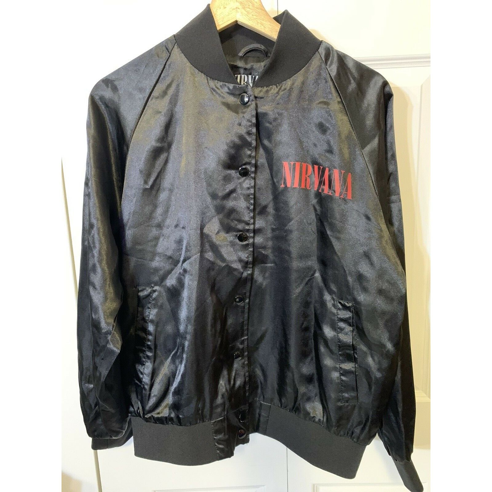 Nirvana Nirvana Women's Sz S Windbreaker Black Jacket Kurt Cobain He Size S / US 4 / IT 40 - 3 Thumbnail