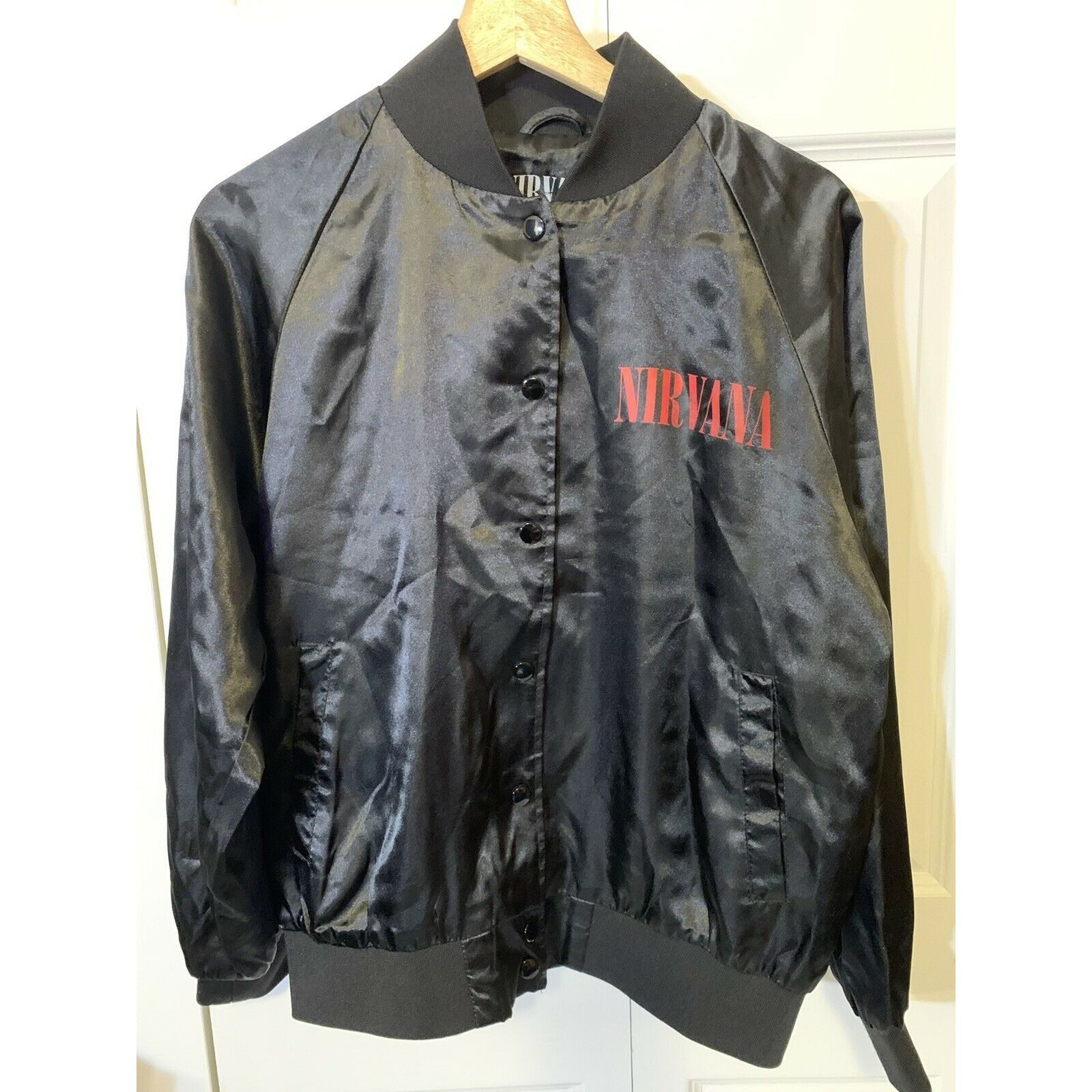 Nirvana Nirvana Women's Sz S Windbreaker Black Jacket Kurt Cobain He Size S / US 4 / IT 40 - 5 Thumbnail